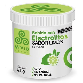 Vivio Foods, Electrolitos en Polvo Sabor Limón 120 gr
