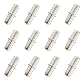 Pocoxll 50pcs 5x17mm Shelf Supports Pegs Studs Made from Nickel-Plated Metal Material - Suitable for Wooden Shelves, Cabinets, Bookshelves, and More