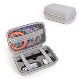 TATAVR Case Compatible with 3Doodler Start+ Essentials for 3D Pen Set for Kids, Carrying Holder Fit for Printing Pens, Storage Organizer for Printing Filament Refill, Micro-USB Charger (3D-02-Grey)
