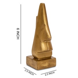 raajsee Classic Hand Carved Hand Painted Golden Mangowood Nose-Shaped Eyeglass Spectacle/ Eyewear Display Holder Stand Decorative for home and office /Perfect for Christams Gift 6 inch