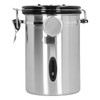 Coffee Beans Canister with Exhaust Valve Stainless Steel Storage Sealing