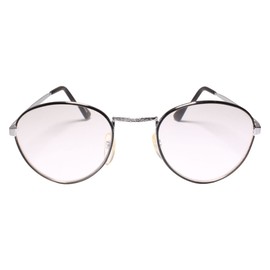 Round Silver Frame Old School True Vintage 80s 90s Reader 2.50 Reading Glasses