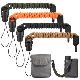 Ribbonlic 4 Pcs Rangefinder Tether Retractable Lanyard Coiled Tether Strap