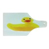 Ambesonne Rubber Duck Cutting Board, Yellow Squeak Ducky Toy Fun