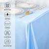 ShinyBeauty Baby Blue Tablecloth Rectangle 60X102 Inch 2 Packs Satin