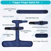 DOUQIFEI Glättungs-Wegfahrsperre, Neue Marineblaue Finger Mit Stahl-Fingerkorrektur, Trigger-Fingerschiene, Mallet-Fingerschienen-Fingerstütze