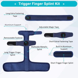 DOUQIFEI Glättungs-Wegfahrsperre, Neue Marineblaue Finger Mit Stahl-Fingerkorrektur, Trigger-Fingerschiene, Mallet-Fingerschienen-Fingerstütze