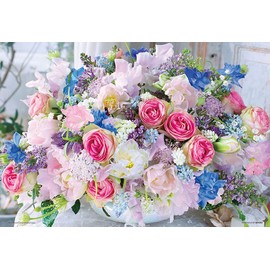 Beverly M81-620 1000 Micropiece Jigsaw Puzzle, Sparkling Happy Bouquet, 10.2 x 15.0 inches (26 x 38 cm), Pink