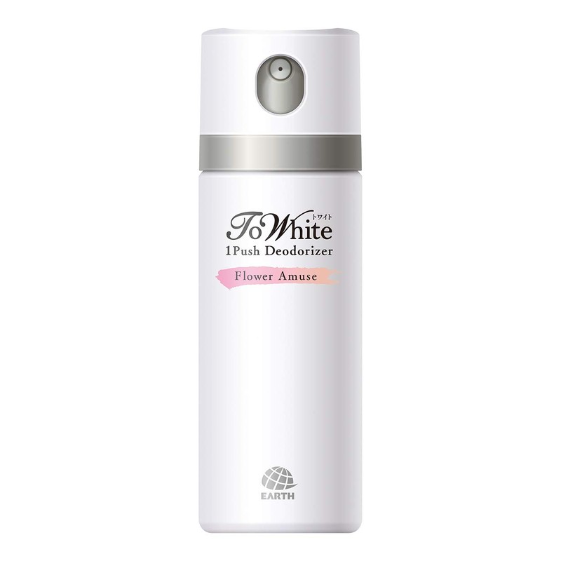 Earth Chemical ToWhite Toilet 1 Push Deodorizer, Flower Amuse Scent,