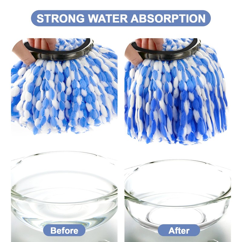 Mop Head Replacement, Spin Mop Replacement Head, Include 4pcs Mop