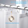 AmazerBath White Waffle Shower Curtain, 36x72 Inches, Fabric Stall Curtain
