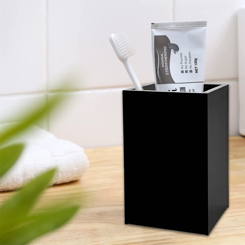 BLITZ SAT-USA Black Acrylic Pen Holder (2 PCS) - Pen