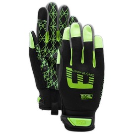 MAGID MECH404 General Purpose Touchscreen Mechanics Gloves - 9/L (1 PR), Black