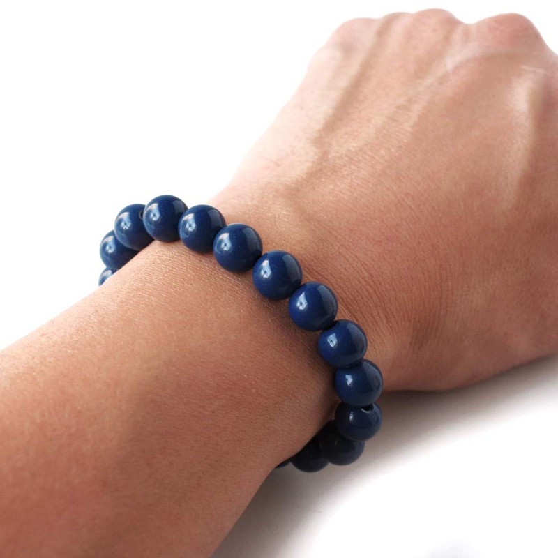 GOLD STONE Blue Beitstone Bracelet, 0.4 inches (10 mm), Made