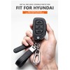 HIBEYO Folding Car Key Case Suitable for Hyundai Protective Key
