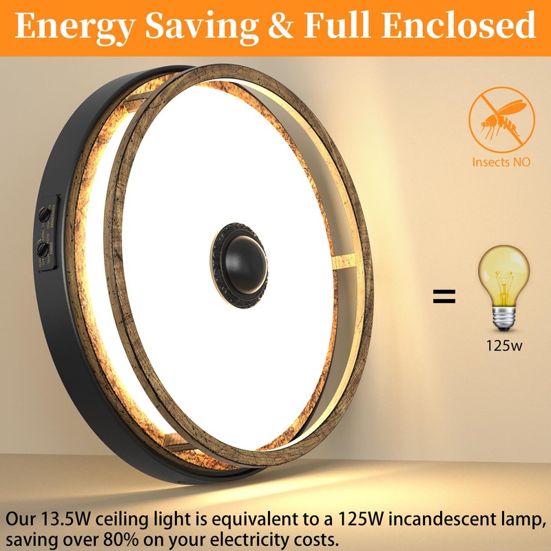 OYKYOHEI Motion Sensor Outdoor Ceiling Light, 2 Pack Outdoor Flush