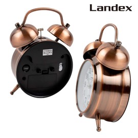 ランデックス(Landex) 目覚まし時計 アナログ カンパネラ 常時点灯 ブロンズ YT5230CO