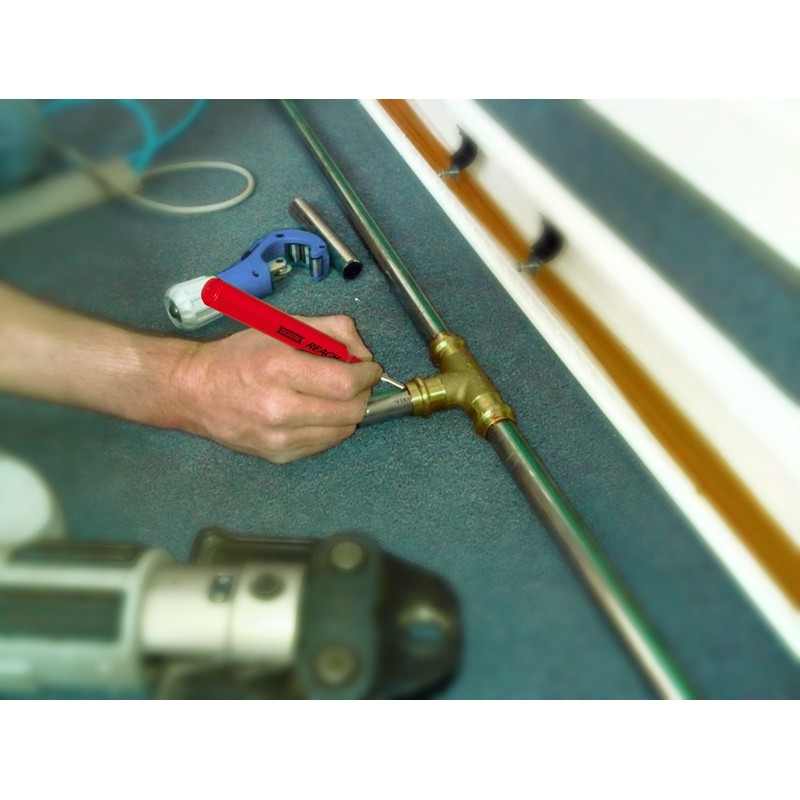 DIXON Industrial REACH- Deep Hole Permanent Marker, Red, 1-Count (14202)