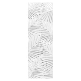 Chicskin Tropical Plants Faux Etched Glass 3D Decorative Window Film, Double Sided Frosted Window Privacy Film for Glass Window Door, Resuable Static Window Cling 3D-Palm Leaves 22.83"X70.86"