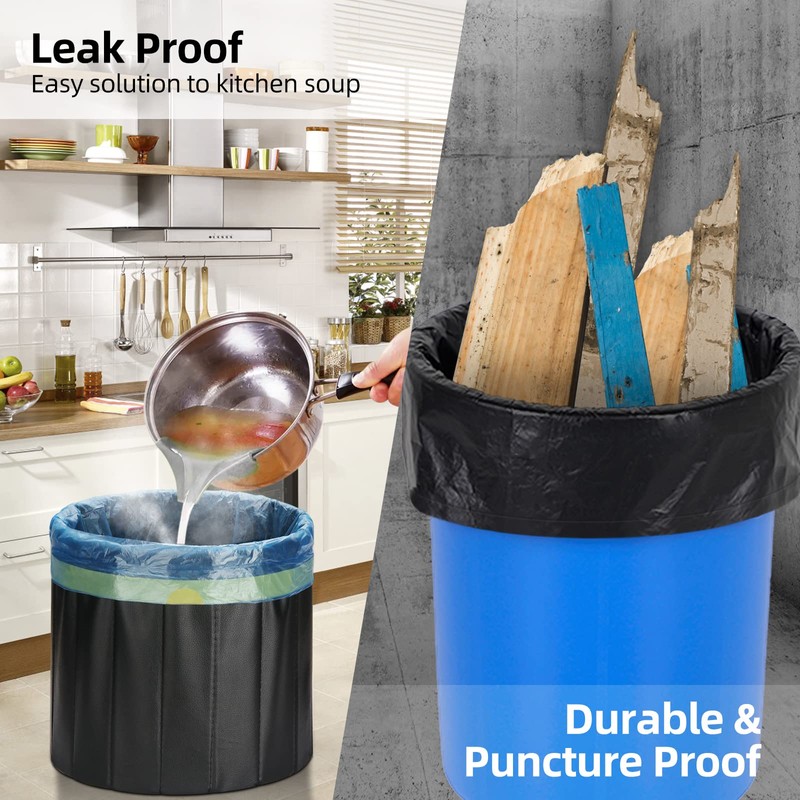 O2frepak 125Liter Large Kitchen Drawstring Trash Bags,Heavy Duty,Tasteless,Strong and 80x100cm