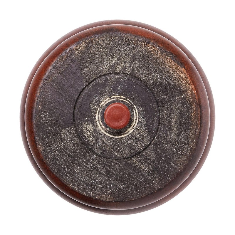 4 in. H x 4-7/8 in. Dia Stained Cherry Solid