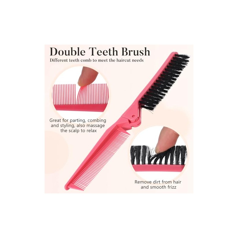 iplusmile 2 Piezas Peine Plegable de Bolsillo Cepillo de Pelo