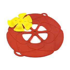 Best Silicone Pot Lid, Reusable Spill Stopper Lids for Pots and Pans, Boil over Spill Stopper Kitchen Gadget (Red)