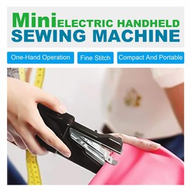 Handheld Sewing Machine for Beginners,Mini Sewing Machine for Adults Quick Stitching with Sewing Kits Suitable for Home,Travel,DIY (Black)