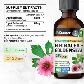 Bio Krauter Extracto Líquido De Echinacea Y Goldenseal 60 Ml