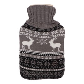Rubber Hot Water Bottle With Waist Cover Knitted Cover Warm Water Pouch for Winter Women Type 2