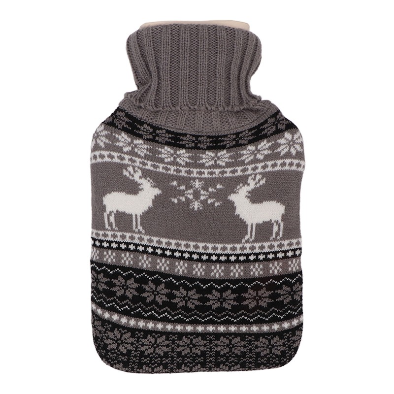 Rubber Hot Water Bottle With Waist Cover Knitted Cover Warm