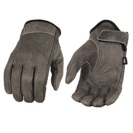 Milwaukee Leather Men's Summer Cruising Gloves - Distressed Grey (Large)
