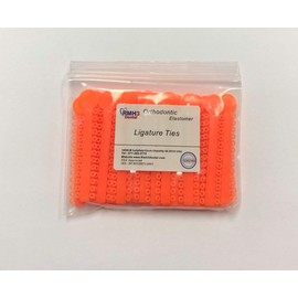 Dental Orthodontic Ligature Elastic Ties 1040pcs/pack Multi Colors (Orange #7)