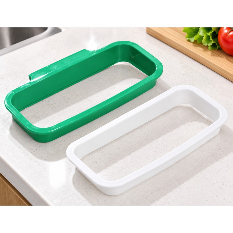 Hanging Garbage Bag Holder for Kitchen Cabinets – Covered Compact