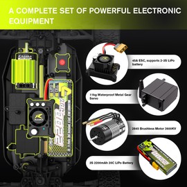 VIRCAS 1/12 Brushelss RC Cars for Adult Top Speed 50+ MPH RC Buggy All Terrain RC Truck 4W Off-Road Monster Trucks Waterproof Remote Control Car with 3S Battery (Blue)