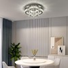 Vinilky Crystal LED Ceiling Light Chandelier, Modern Flush Mount Lighting