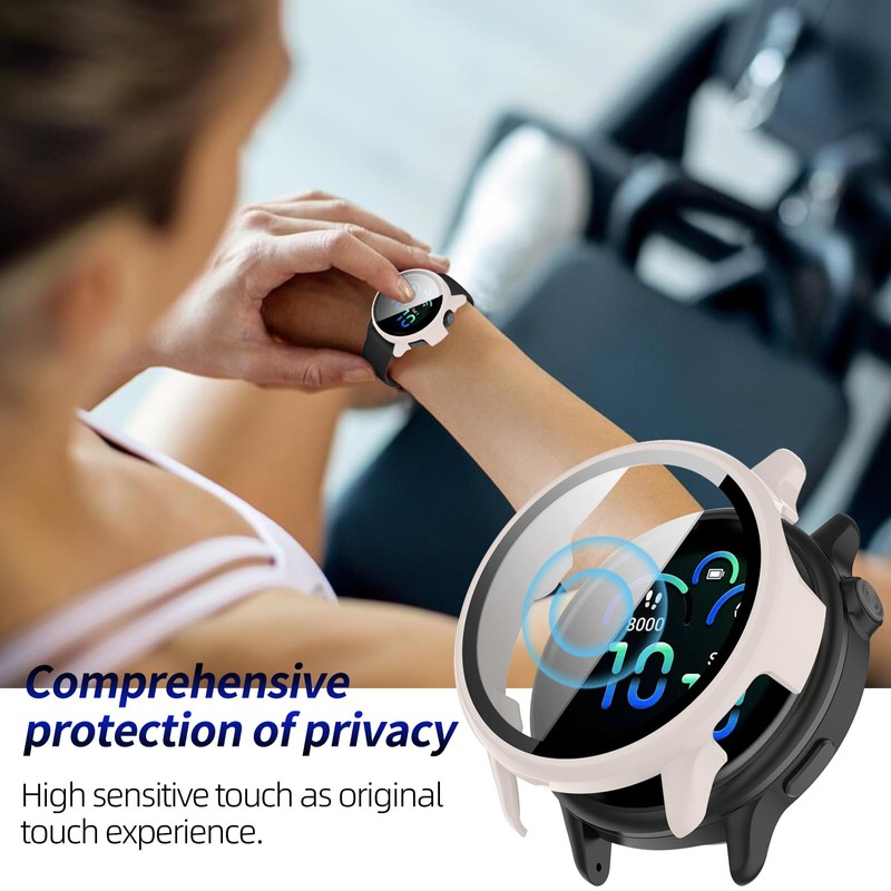 Kimiyaki 2 Pack for Garmin vivoactive 6 Screen Protector Case
