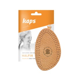 Kaps Halfix Half Insoles - Comfortable Premium Tan Leather & Latex Material - Cushions Your Feet & Prevents Chafing, Blisters & Burns - Heels, Flats, Boots & Statement Shoes (8-9 UK / 41-42 EU Beige)