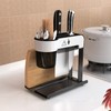 CozyBlock Black Stainless Steel Utensil & Cutlery Rack, Kitchen Compact
