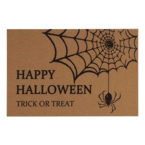 duduta Spider Web Halloween Doormat 16.5"x28", Coco Coir Entrance Front