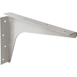 12" x 18" Heavy-Duty Steel Shelf Bracket, White, Pair