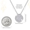 SAVORI 925 Sterling Silver Round Pave Cubic Zirconia Pendant Necklace,