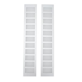 2 Pcs Air Vent Ventilation Grille Aluminium Alloy Rectangular Vent Plate for Cabinet Shoe Cabinet Closet 80x450mm