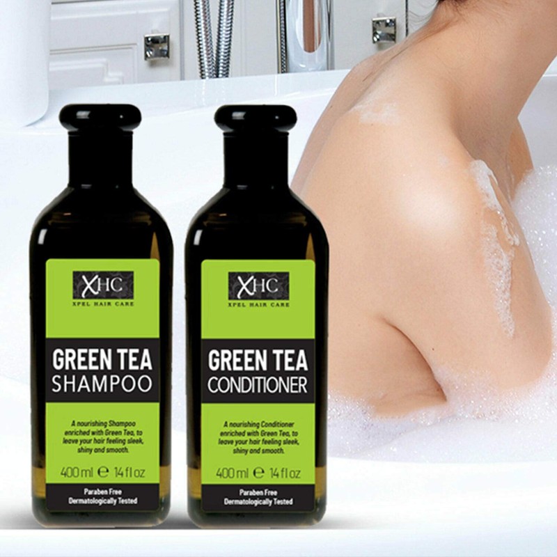 Xpel Hair Care Enriched Green Tea Shampoo And Conditioner (Green