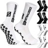 JUNEBRUSHS Football Socks Men's Grip Socks Football for Men Non-Slip