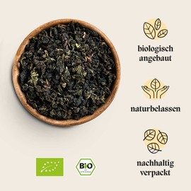 teegeschwister® Organic Oolong Anhui Mild Oolong Tea Made from Loose Semi-Fermented Tea Leaves, 100 g