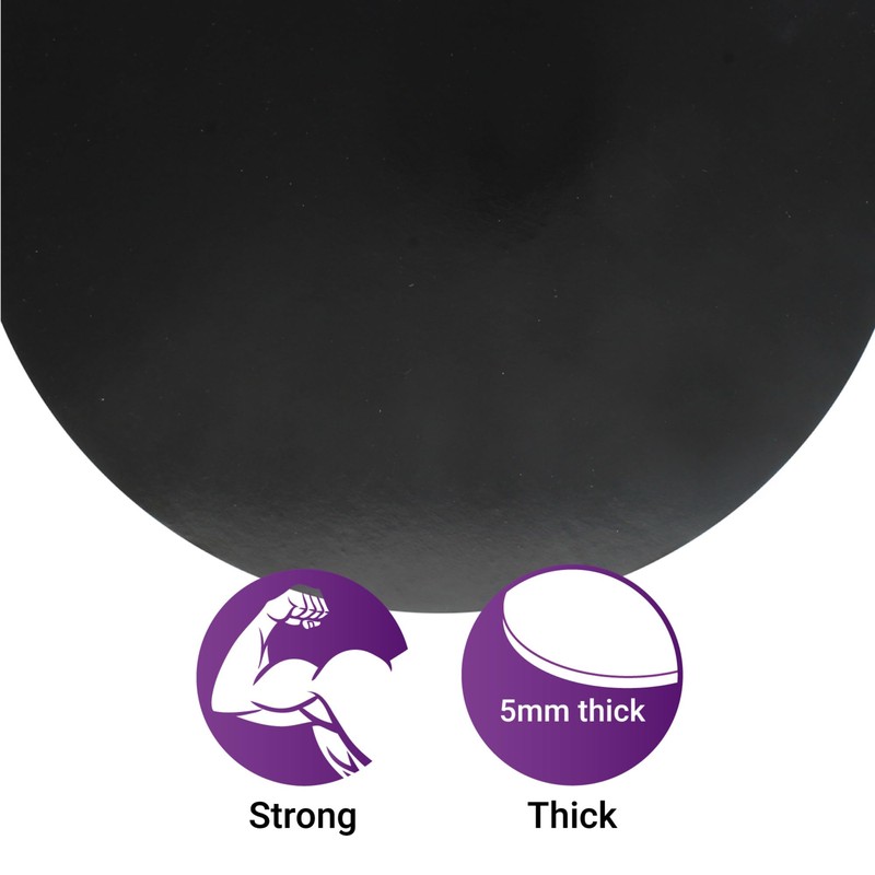 Culpitt Culpitt Black 10" Masonite Cake Board, Extra Strong Cake