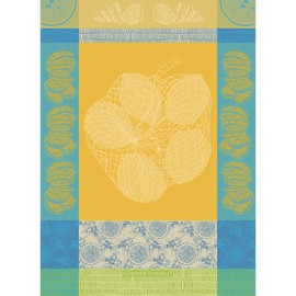 Garnier Thiebaut Filet De Citrons Soleil Jacquard French Kitchen Towel