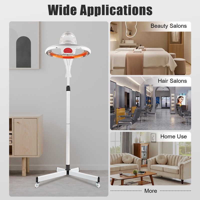 3 in 1 Orbital Infrared Stand Hair Dryer,950W Free-Stand Hair