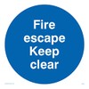 Viking Schilder ma226-s15–1 m "FIRE ESCAPE Keep Clear" Zeichen, 1